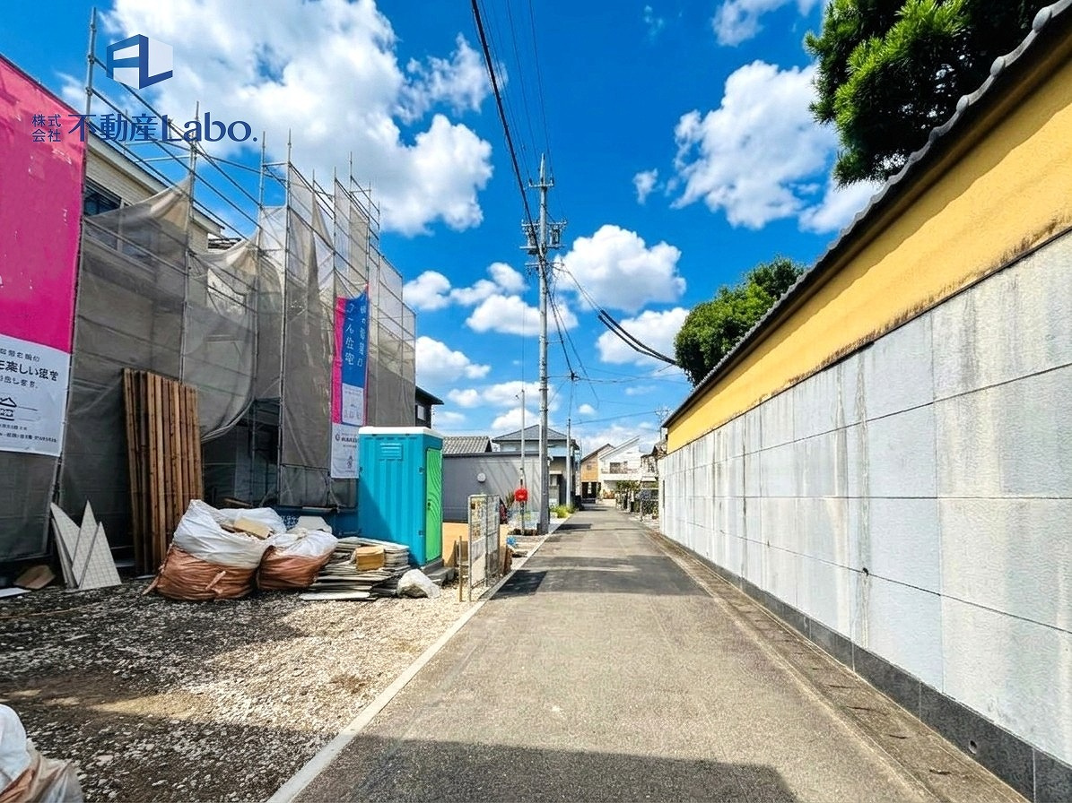 クレイドルガーデン　清水区江尻台町第3　全2棟の前面道路含む現地写真|ただいま外装内装とも建設中です♪
出来上がりが楽しみです♪
