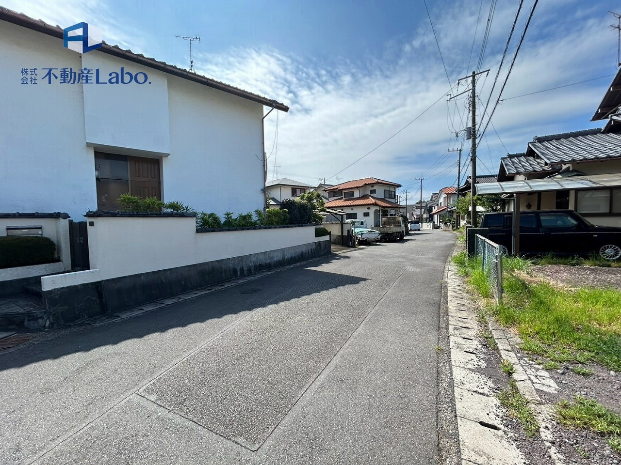 クレイドルガーデン　富士市厚原第18　全1棟の前面道路含む現地写真