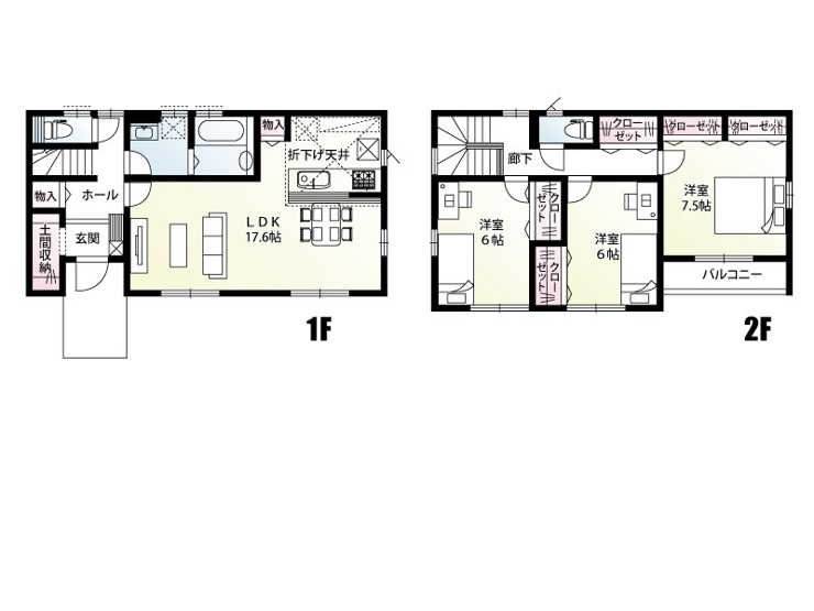 つくば市谷田部（全3区画）1号棟　間取図