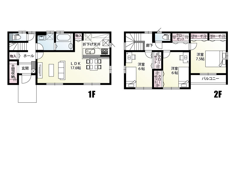 つくば市谷田部（全3区画）1号棟　間取図