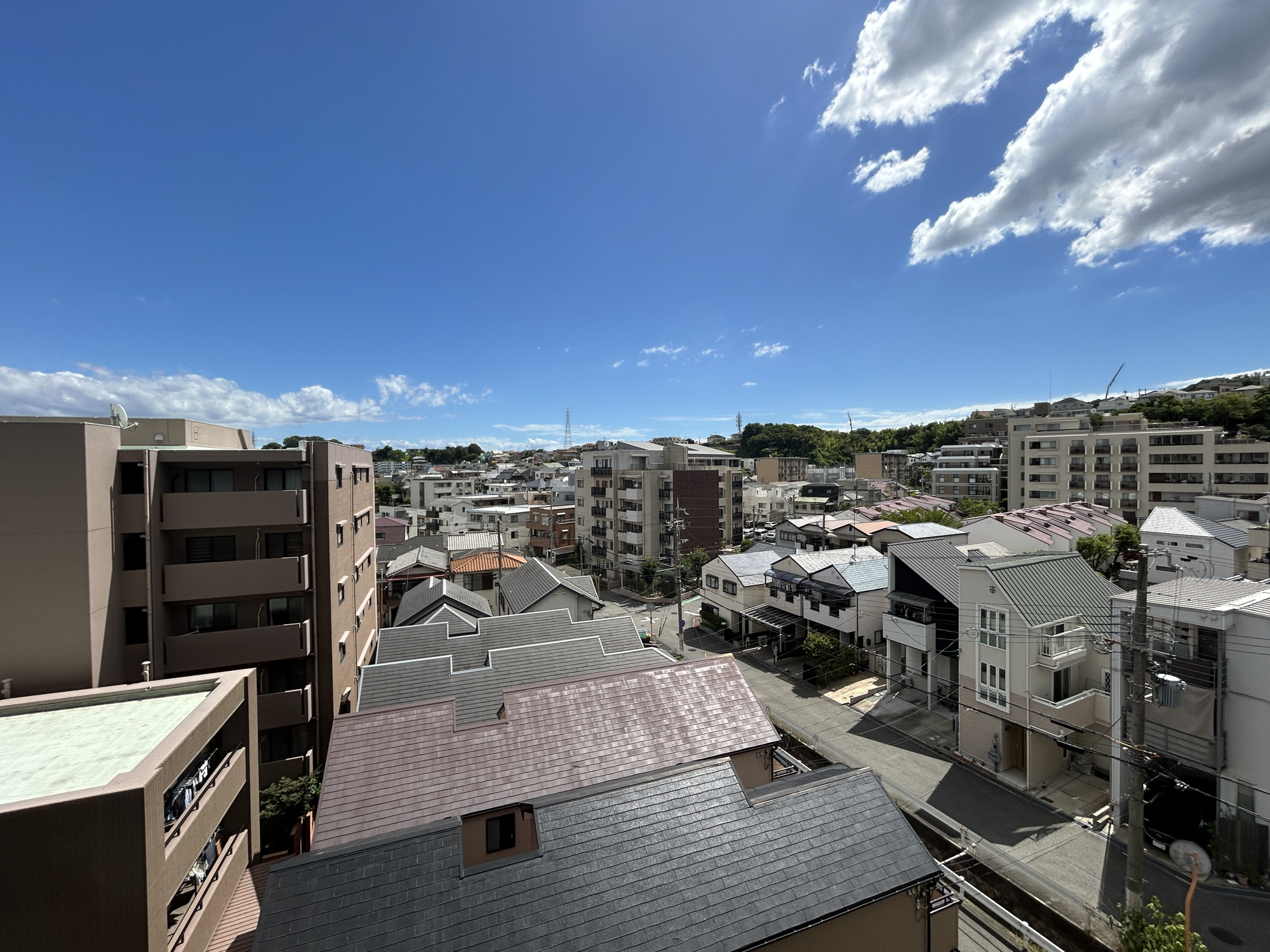 苦楽園ヒルズ三号棟の展望|バルコニーから南向きの眺望