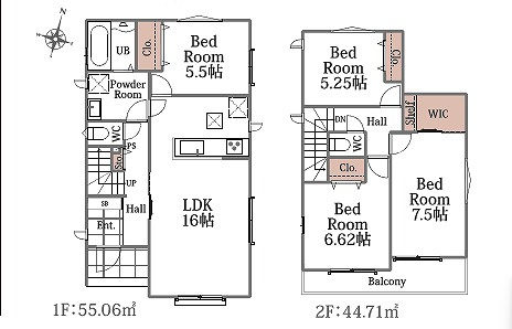 ハートフルタウン　葵区田町7期の間取り|〈G号棟〉間取図
敷地面積：115.72㎡　建物面積99.77㎡