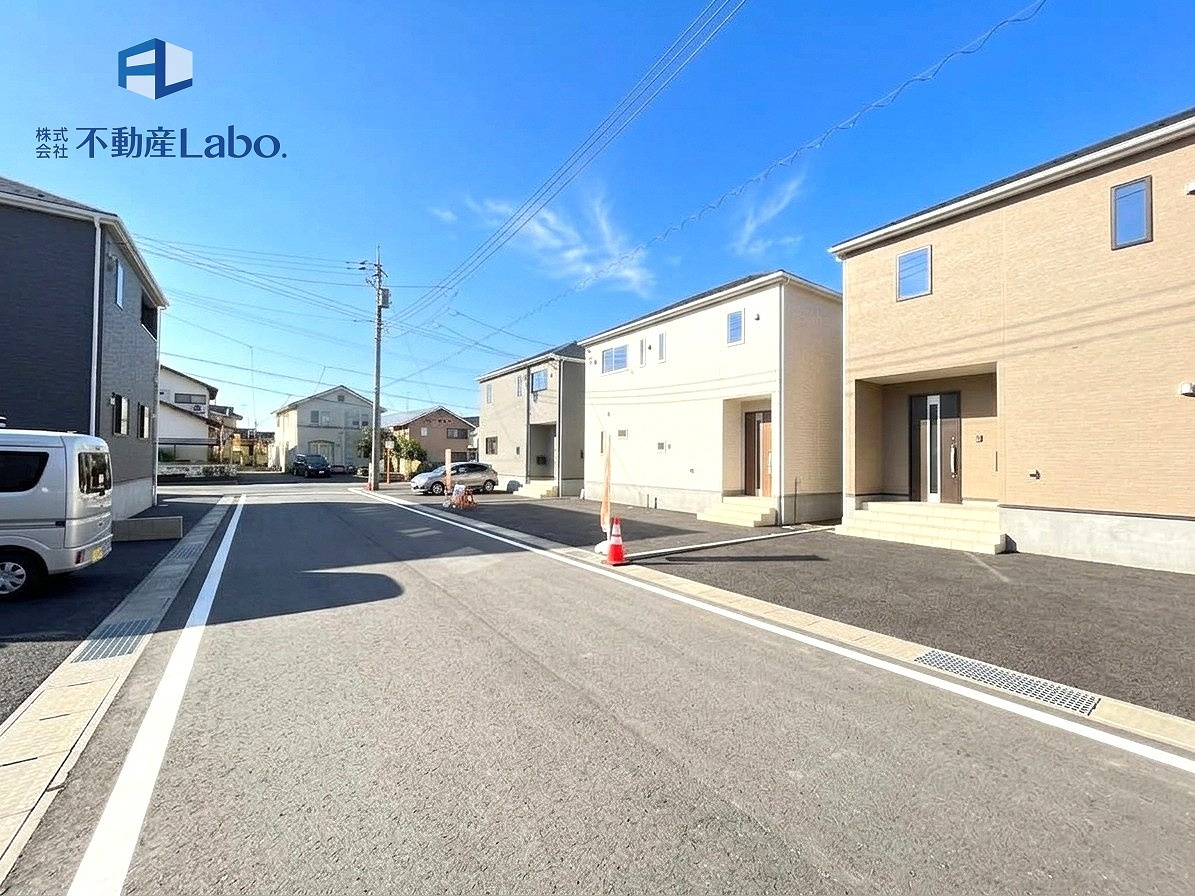 クレイドルガーデン　富士宮市淀平町第2Ⅱ期　新築分譲住宅　全4棟の前面道路含む現地写真|●前面道路● 4ｍ以上の前面道路♪
