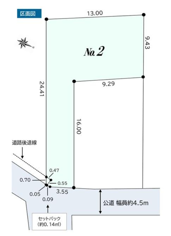 横浜市神奈川区神大寺１丁目 新築戸建て【仲介手数料無料】カースペース2台の区画図