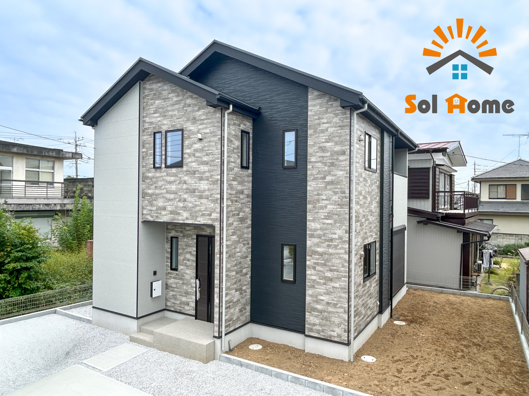 前橋市上新田町2期　新築住宅全1棟の外観|◆本日のご案内も大歓迎です♪◆ 図面や写真では分からない部分を不動産のプロが丁寧にご説明いたします！！ソルホームはいつでもお問い合わせをお待ちしております♪