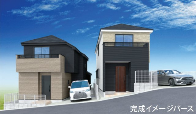横浜市港南区笹下２丁目 新築戸建て【仲介手数料無料】の外観パース