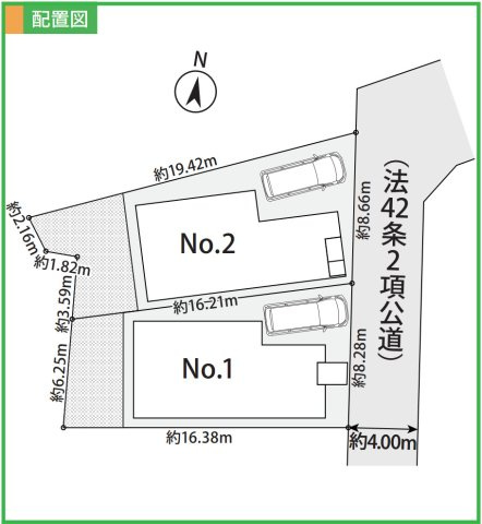 横浜市港南区笹下２丁目 新築戸建て【仲介手数料無料】の区画図