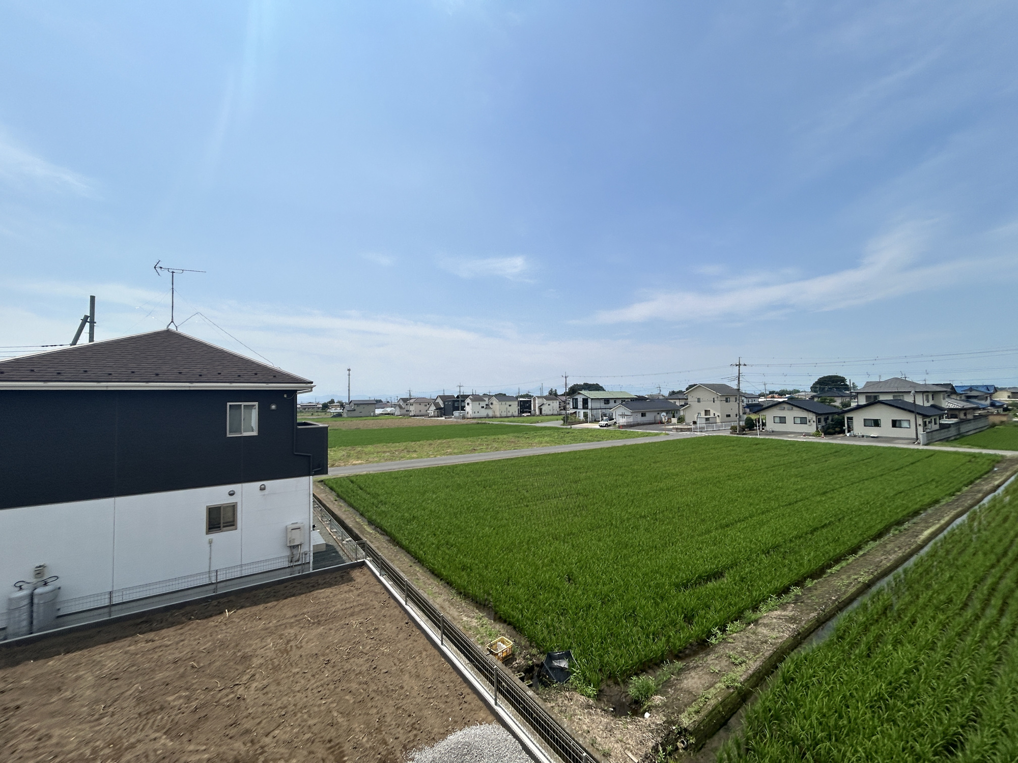 伊勢崎市西久保町第1期　新築住宅全4棟の展望|閑静な住宅地で子育て家族にピッタリ。毎日のお散歩も快適な緑に恵まれたエリアで、自然に包まれた穏やかな暮らしを実現するための、ゆとりある住環境が整っています。緑の潤いを感じながらホッと生活できそう。
