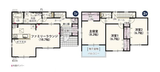 伊勢崎市西久保町第1期　新築住宅全4棟の間取り|■建坪31.68坪　敷地113.23坪　SIC　WIC　パントリー　南面バルコニー■