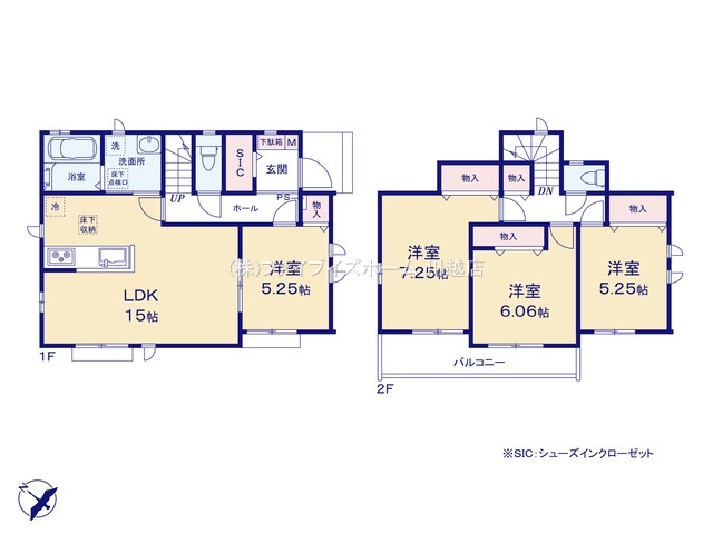 【E号棟　間取図】