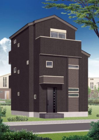 横浜市南区六ッ川4丁目 新築戸建て【仲介手数料無料】の外観パース