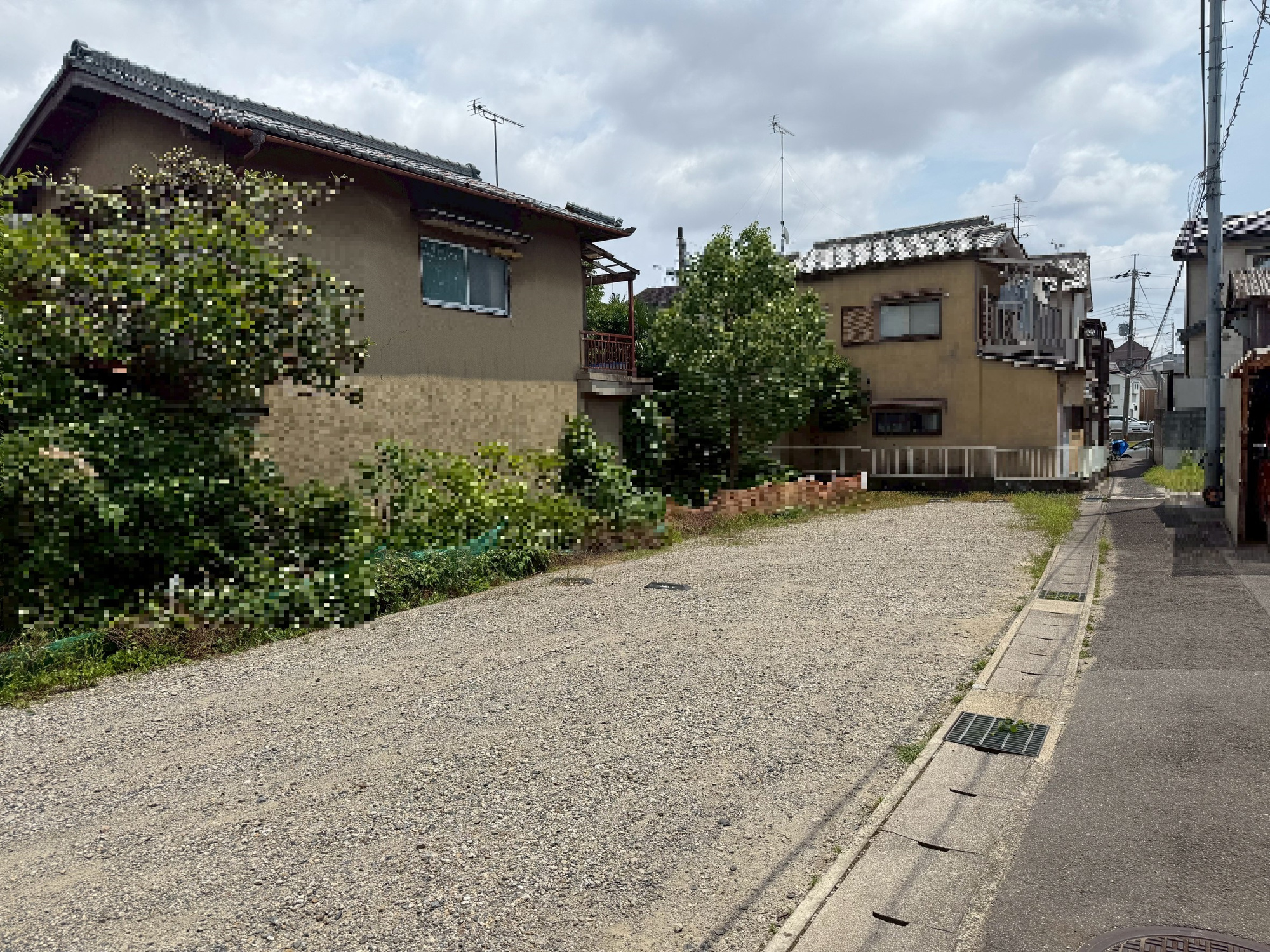 樫原下ノ町土地の外観|通り沿いの土地です