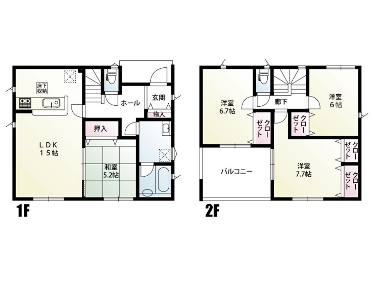 2号棟　建物面積：97.19㎡（29.39坪）
