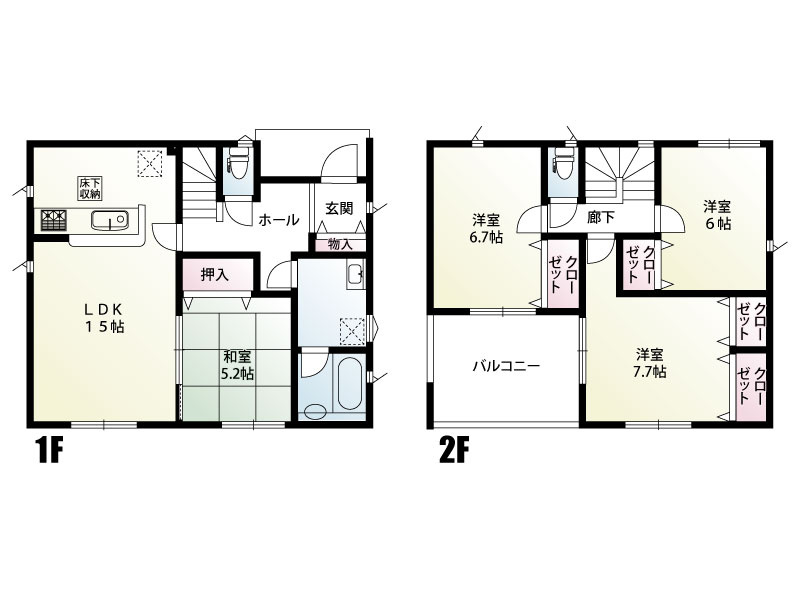 2号棟　建物面積：97.19㎡（29.39坪）
