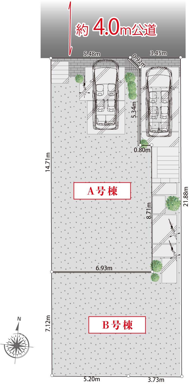 新築分譲［ミラクラス東大泉IV］　の区画図|新築分譲デザイン住宅・全2邸
