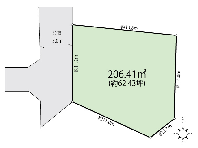  ＼建築条件なし×約62坪／日当たり◎♪仙台市泉区歩坂町 土地の土地図|◆当日・平日のご案内大歓迎◆ 価格1050万円、土地面積206.41m2、建築条件なしの更地。
 人気エリアにつき、お早めにお問い合わせください♪
