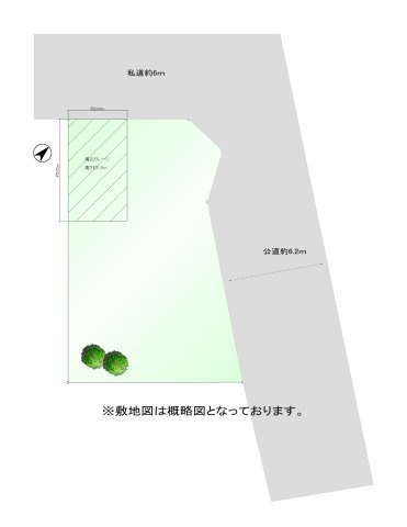 柏原市国分東条町売土地の土地図