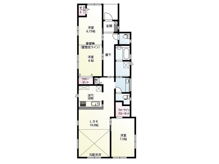 久喜市西大輪（全2棟）2号棟　間取図