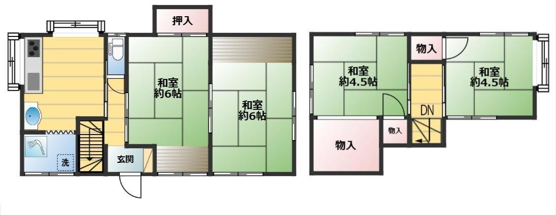 市原市中高根　中古戸建の間取り