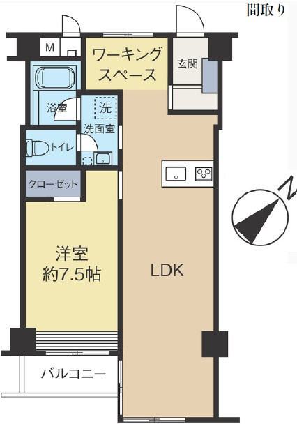 千葉都町マンションの間取り