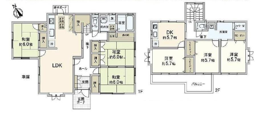 藤沢市亀井野戸建の間取り