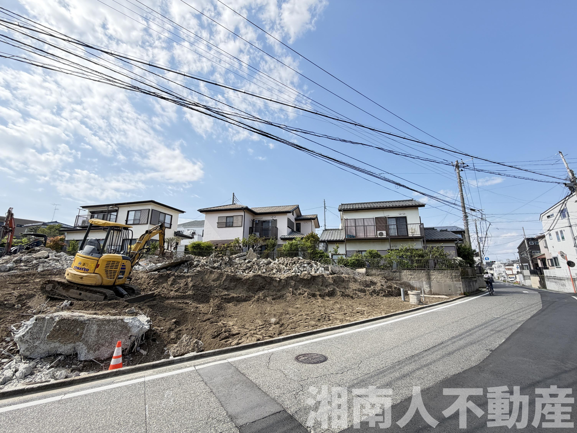 藤沢市羽鳥2丁目２－２０付近新築戸建ての前面道路含む現地写真|前面道路含む現地写真です