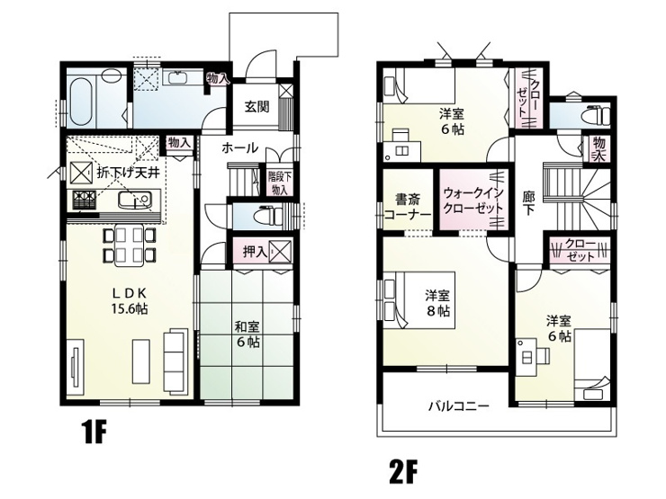 つくば市谷田部字駒形　1号棟　間取図