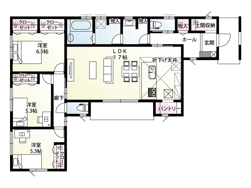 【２号棟：間取り図】