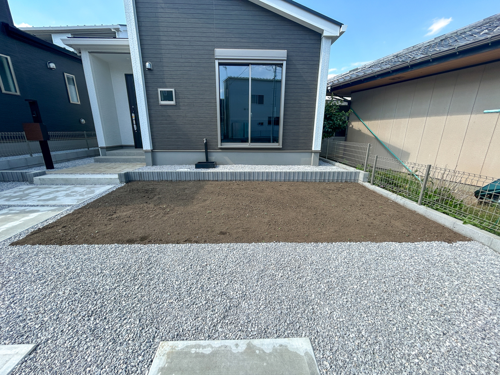 高崎市石原町3期　新築住宅全4棟の庭|お庭での家庭菜園・ガーデニングを通じて、お子様と一緒に育てていくと、思い出も増えていきそうですね♪