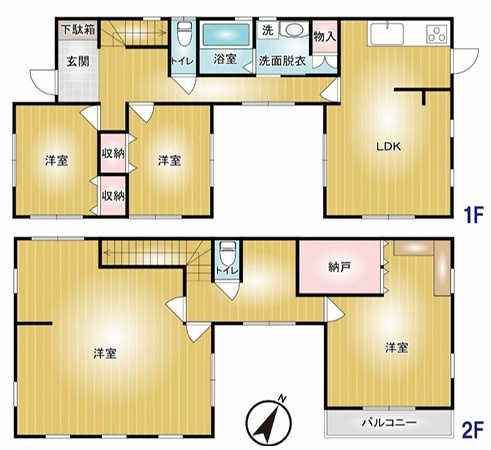 前橋市上佐鳥町　中古住宅の間取り|◇土地140.66坪　建物42.45坪　駐車5台以上可能◇