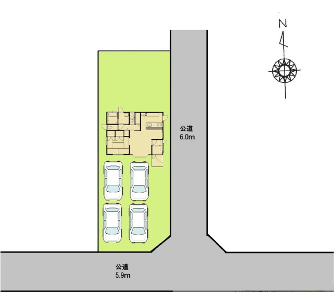 前橋市石倉町四丁目　中古物件の区画図|◇土地108.70坪◇