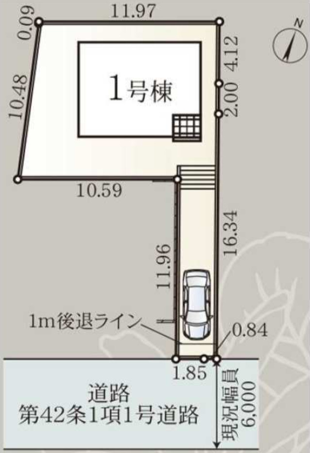 横浜市都筑区東山田1丁目 新築戸建て【仲介手数料無料】の区画図