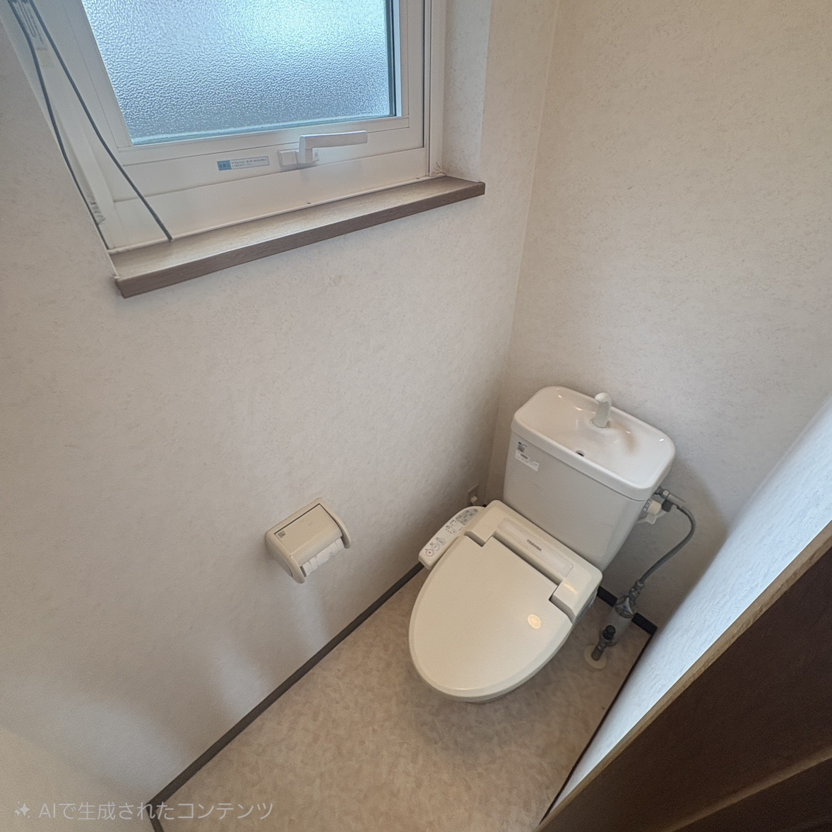 室蘭市八丁平2丁目28‐17　中古住宅のトイレ|AI加工済み。一部家具を消す加工を行っています。