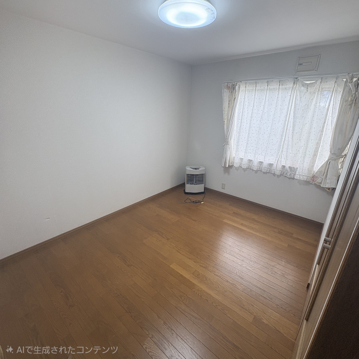 室蘭市八丁平2丁目28‐17　中古住宅の洋室|※AI加工済み。一部家具を消す加工を行っています。
