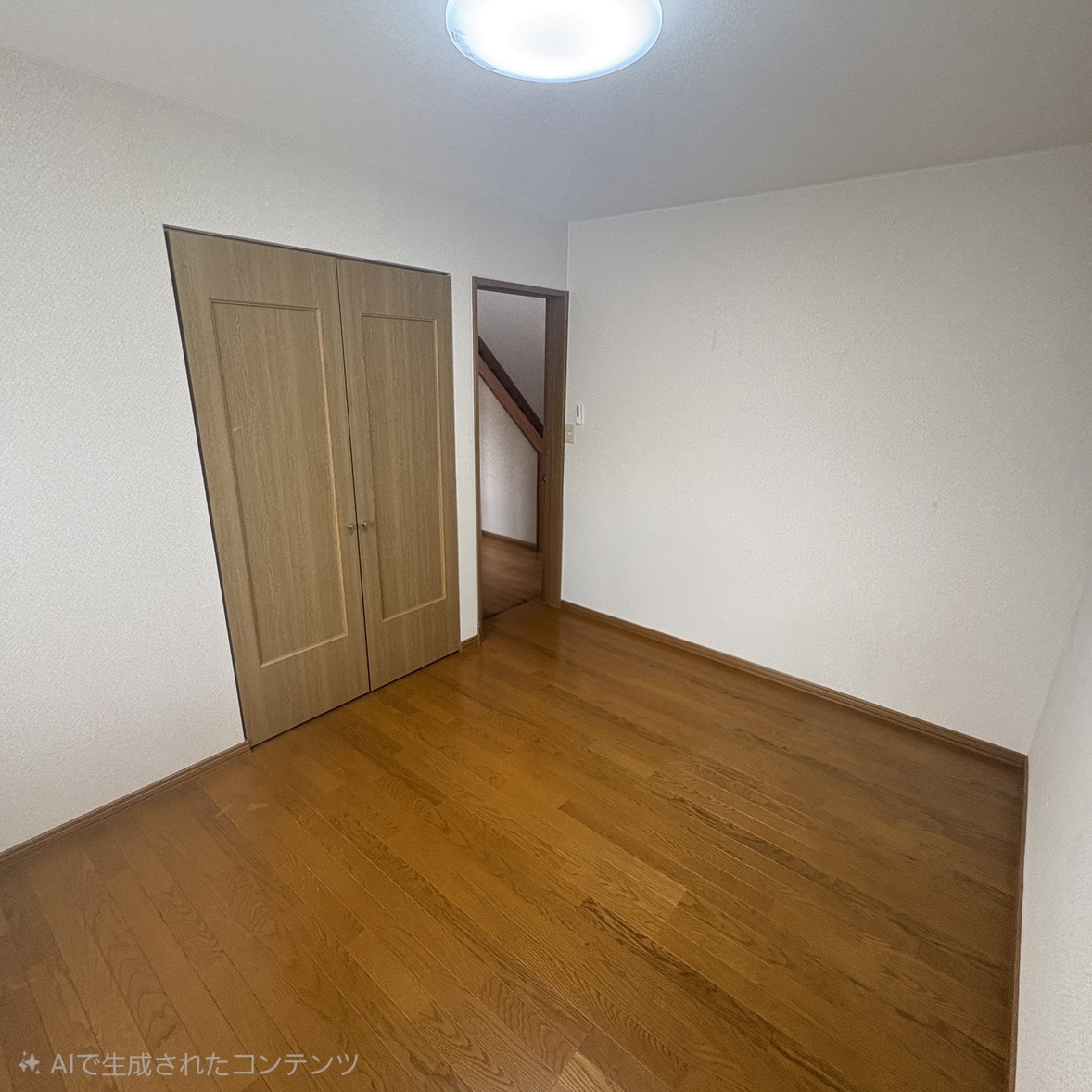 室蘭市八丁平2丁目28‐17　中古住宅の洋室|※AI加工済み。一部家具を消す加工を行っています。