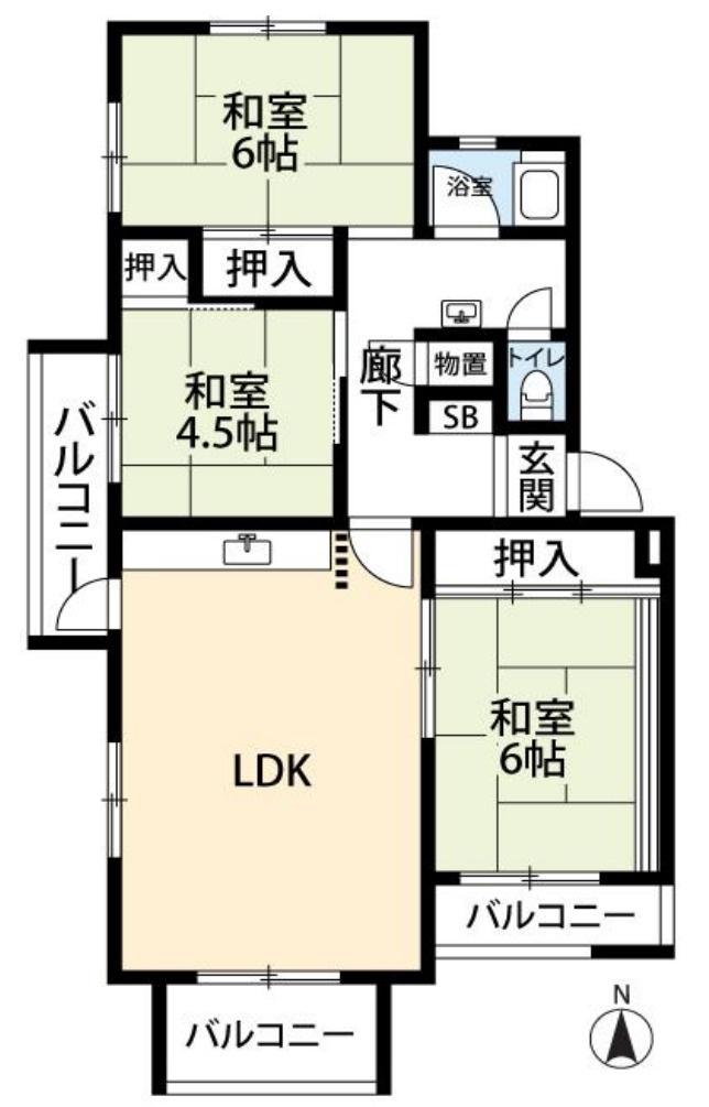 たまプラーザ団地5街区5号棟【仲介手数料無料】の間取り