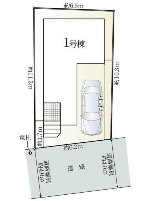 クレイドルガーデン　　静岡市清水区万世町第2　　全1棟の区画図|土地面積：69.17㎡
建物面積：60.54㎡
1F：29.36㎡　2F：31.18㎡