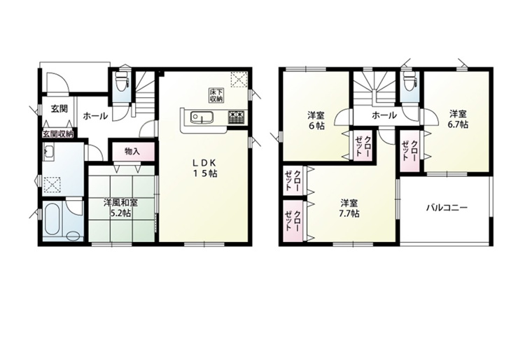 古河市宮前町　２号棟◆間取り図
