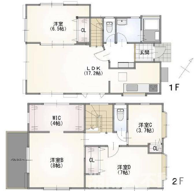 逗子市久木５丁目１６８２－１２戸建ての間取り
