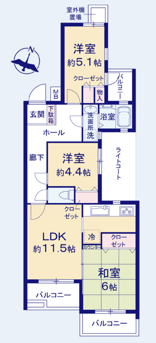 ナイスステージ戸塚舞岡【仲介手数料無料】の間取り