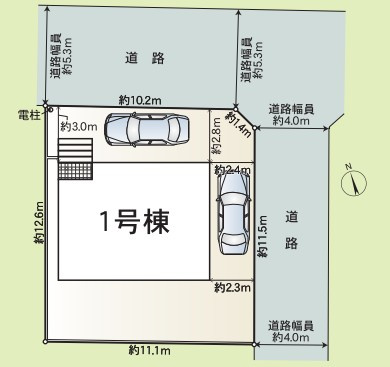 クレイドルガーデン　葵区羽鳥第13　　全1棟の区画図|駐車場は2台可能！自転車やバイクも駐車可能です♪
