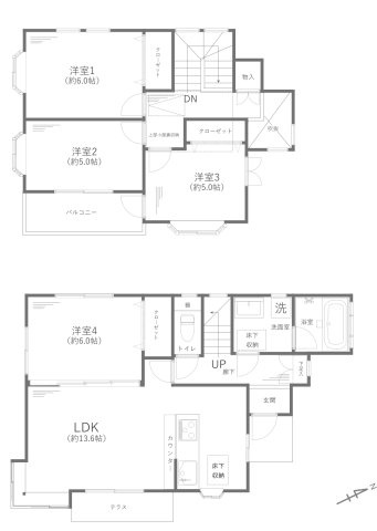  藤沢市大鋸戸建の間取り