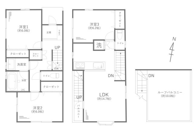 藤沢市大庭戸建②の間取り