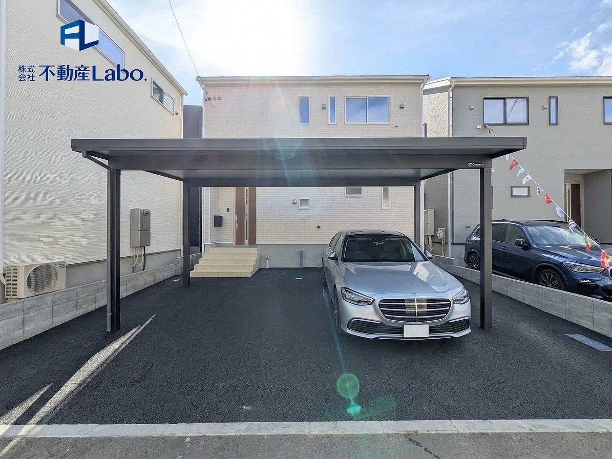クレイドルガーデン　清水区江尻台町第3　全2棟のその他|●外構CG● 外観写真のカーポート、車はCGでイメージとなります。別途、追加工事でカーポートの設置も可能です♪
