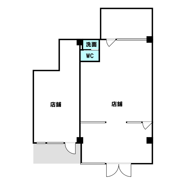 室蘭市中央町3丁目5-7　寿ハイツ中央１階テナントの間取り