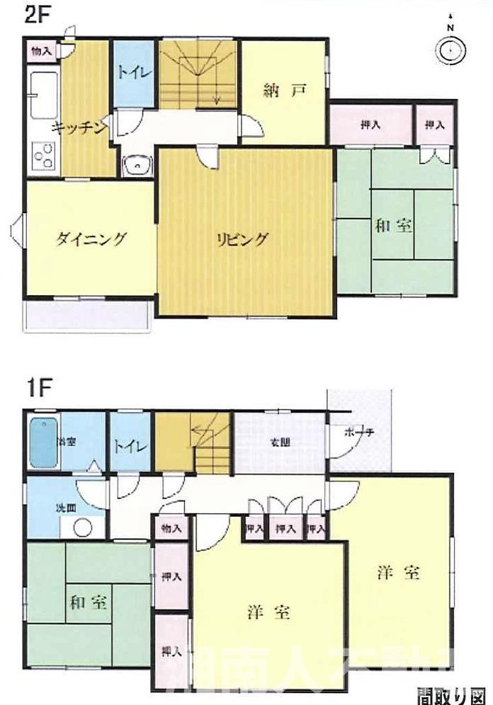 茅ケ崎市浜須賀４－１２戸建の間取り