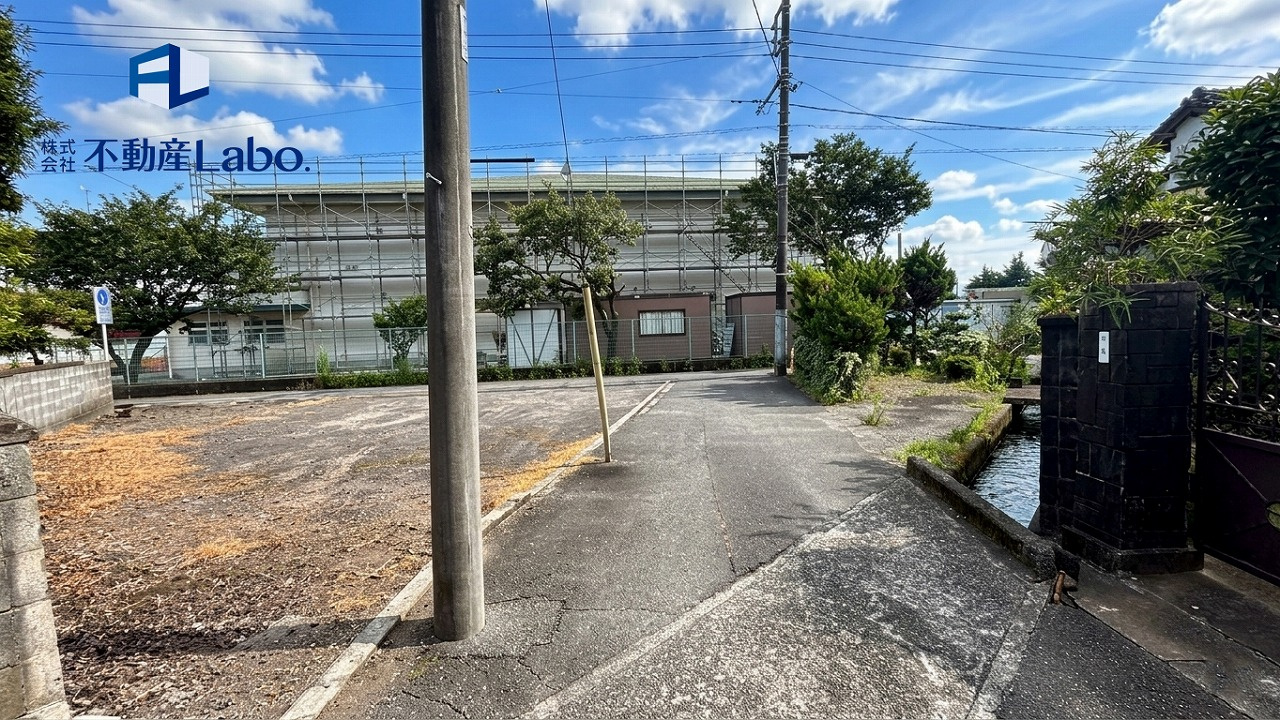 富士市　横割一丁目　6期　全1棟の前面道路含む現地写真|建設前の建築予定地♪
