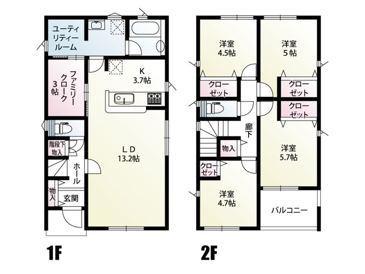 久喜市吉羽5丁目第9　1号棟　間取図