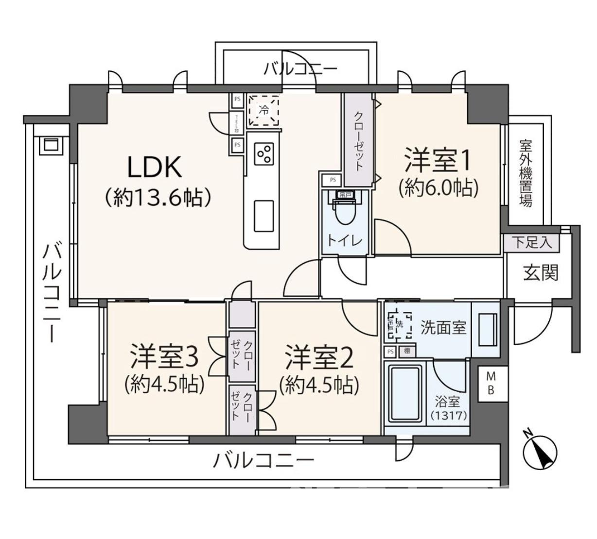 海を望む湘南暮らし　湘南江ノ島パークホームズシーサイドレジデンスの間取り