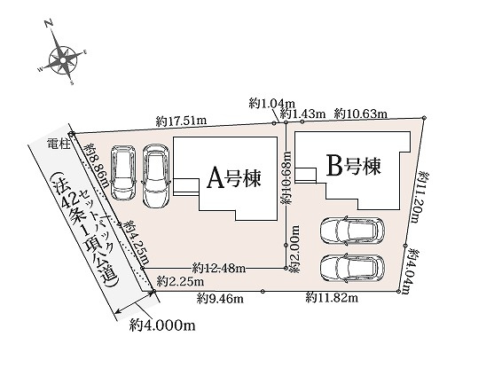 ハートフルタウン　沼津市小諏訪296番　全2棟　の区画図|2台駐車可能スペースあります♪